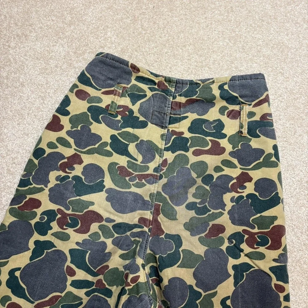Vtg American Field Snow Pants Mens 36x30.5 Duck Camo Frog Insulated Hunting Army